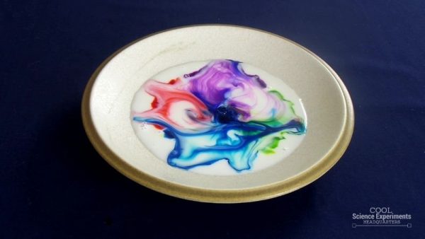 color mixing magic milk experiment