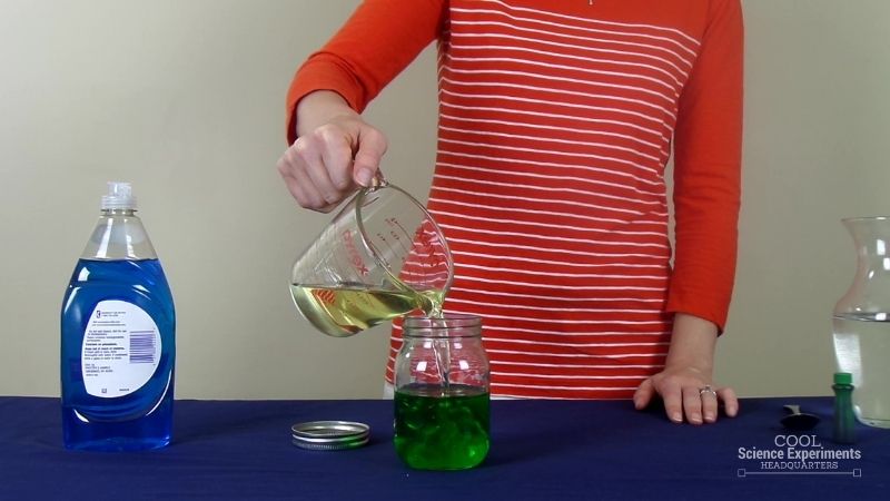 Mixing Oil Water Science Experiment