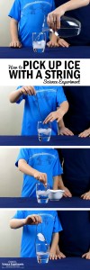 Pick Up Ice with String Experiment Steps
