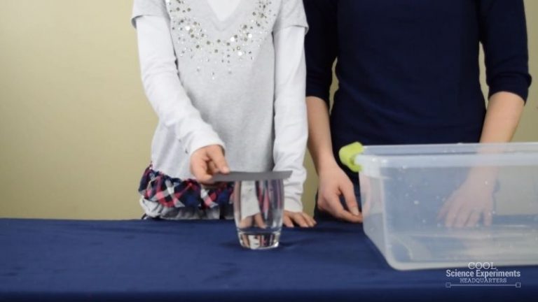 Upside Down Glass of Water Science Experiment