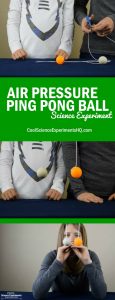 Air Pressure Ping Pong Science Experiment Steps