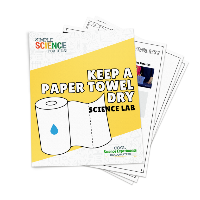 Keep a Paper Towel Dry Under Water Science Experiment